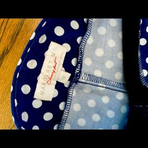 Margaret M Emmer pant blue polka dot, hardly worn